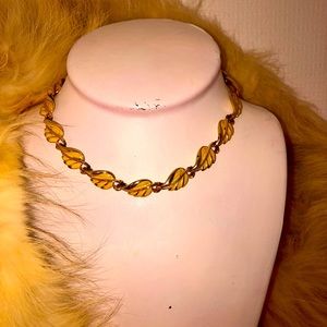 Vintage 1950’s Choker style enamel necklace.